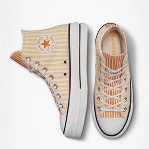 Converse CTAS Lift Cyber Mango Stripes Platform Sneakers Women’s Size 8.5